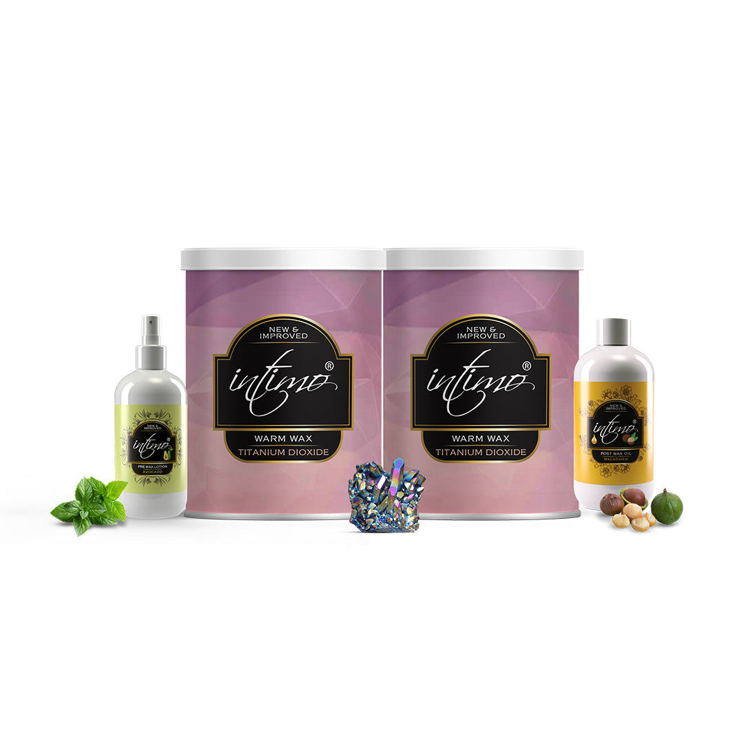 Buy 2 Titanium Dioxide Intimo Warm Wax & Get Free Pre & After Wax Lotion – 100ml